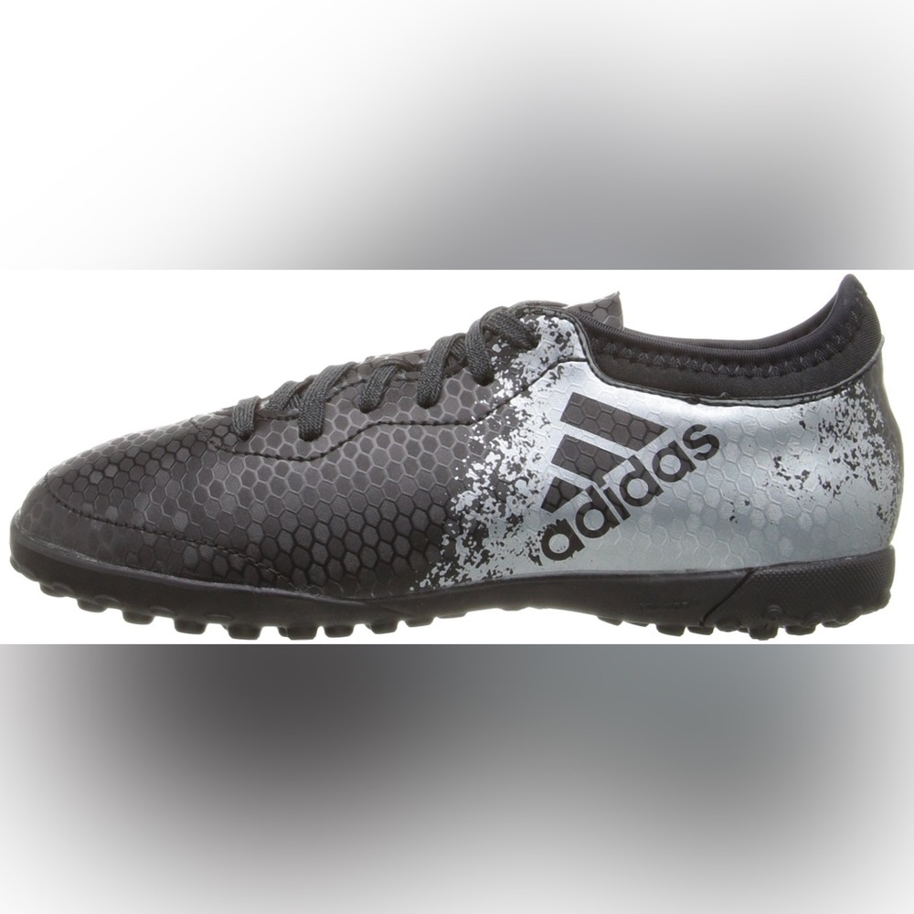 adidas® Kids x 16.3 Cage Soccer Indoor Turf Black and White Soccer Shoes Size 2